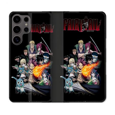 Housse Cuir Portefeuille Pour Samsung Galaxy S25 ULTRA Manga Fairy Tail Logo Team