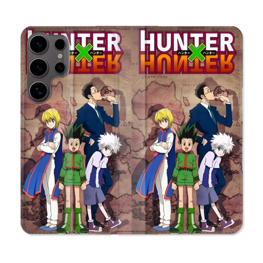 Housse Cuir Portefeuille Pour Samsung Galaxy S25 ULTRA Manga Hunter X Hunter Vintage