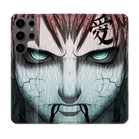 Housse Cuir Portefeuille Pour Samsung Galaxy S25 ULTRA Manga Naruto Gaara