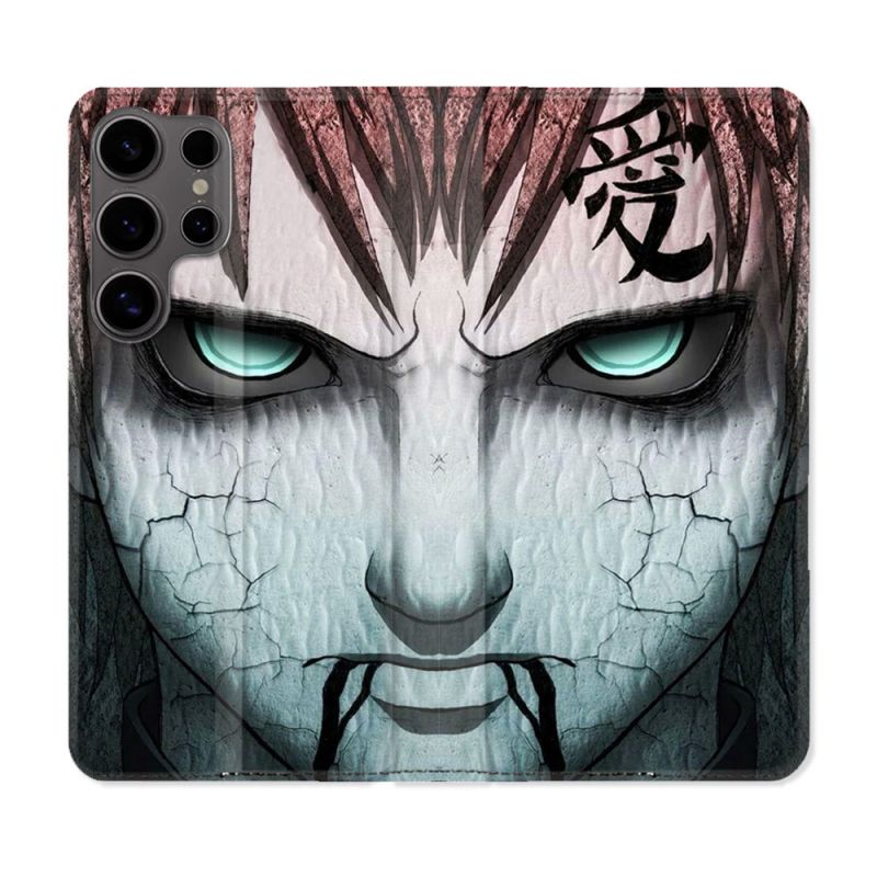Housse Cuir Portefeuille Pour Samsung Galaxy S25 ULTRA Manga Naruto Gaara