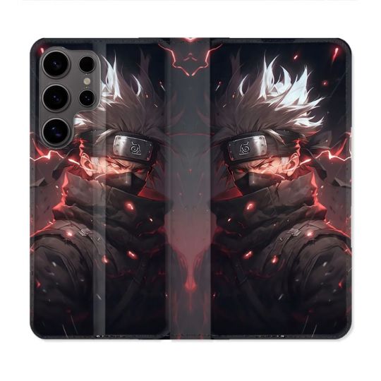 Housse Cuir Portefeuille Pour Samsung Galaxy S25 ULTRA Manga Naruto Kakashi Dark