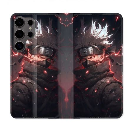 Housse Cuir Portefeuille Pour Samsung Galaxy S25 ULTRA Manga Naruto Kakashi Dark