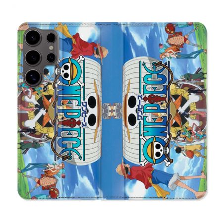 Housse Cuir Portefeuille Pour Samsung Galaxy S25 ULTRA Manga One Piece Sunny