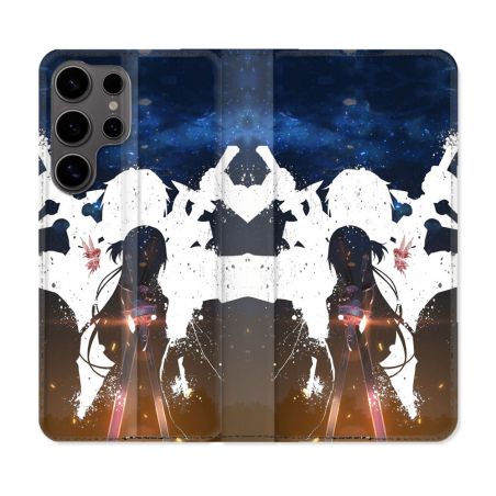 Housse Cuir Portefeuille Pour Samsung Galaxy S25 ULTRA Manga SAO sword Art Online Asuna