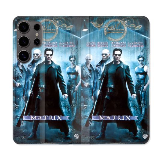 Housse Cuir Portefeuille Pour Samsung Galaxy S25 ULTRA Matrix Affiche