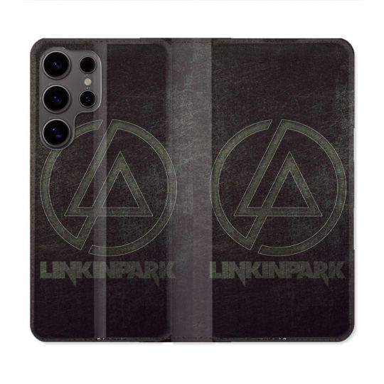 Housse Cuir Portefeuille Pour Samsung Galaxy S25 ULTRA Musique Rock Linkin Park