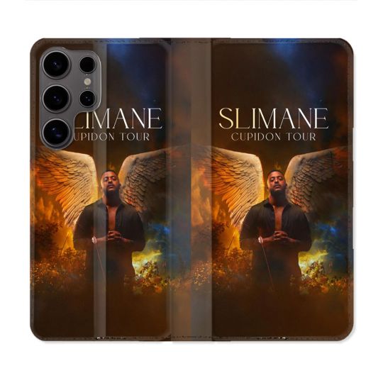Housse Cuir Portefeuille Pour Samsung Galaxy S25 ULTRA Musique Slimane Ange