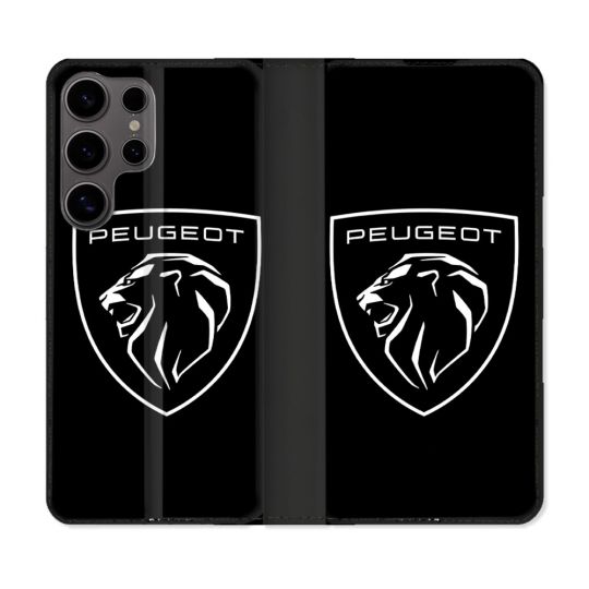 Housse Cuir Portefeuille Pour Samsung Galaxy S25 ULTRA Peugeot