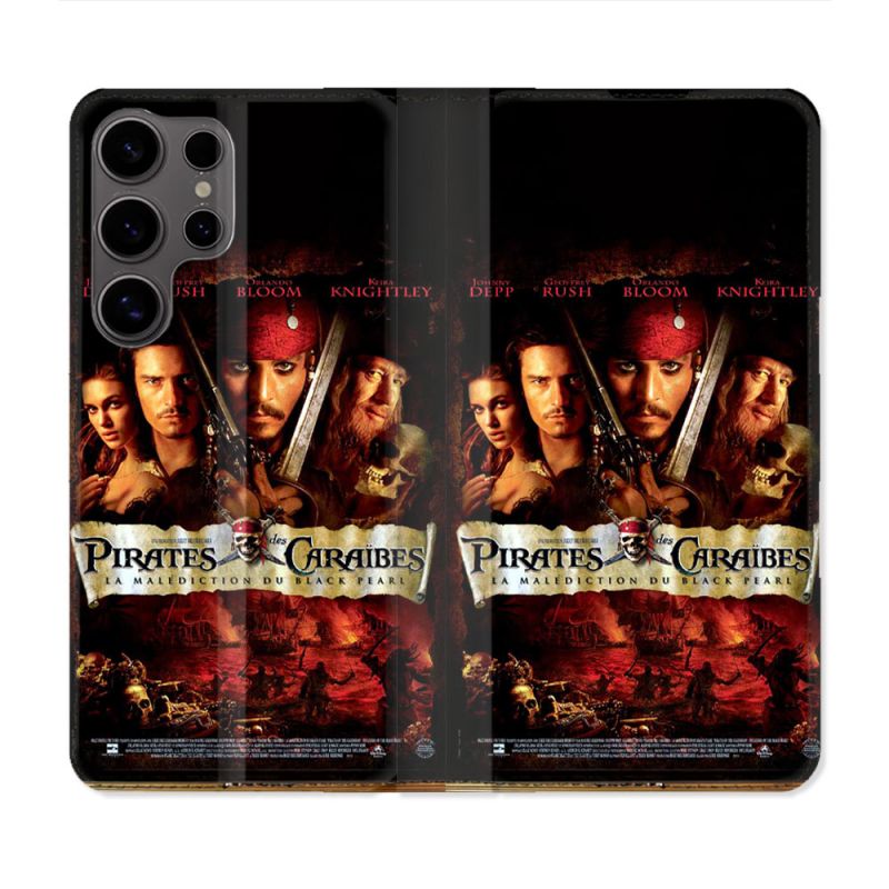 Housse Cuir Portefeuille Pour Samsung Galaxy S25 ULTRA Pirate Des Caraibes