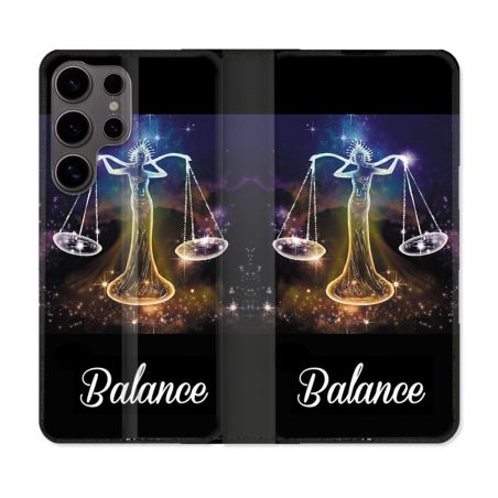Housse Cuir Portefeuille Pour Samsung Galaxy S25 ULTRA Signe Zodiaque 2 Balance