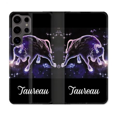 Housse Cuir Portefeuille Pour Samsung Galaxy S25 ULTRA Signe Zodiaque 2 Taureau