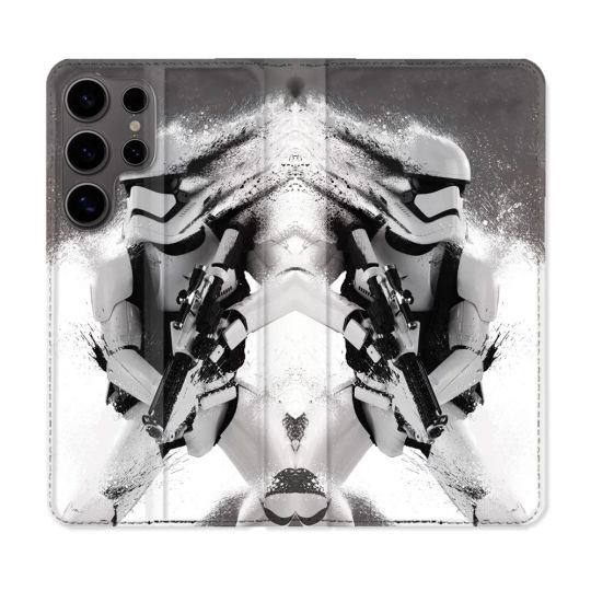 Housse Cuir Portefeuille Pour Samsung Galaxy S25 ULTRA Star Wars - Trooper
