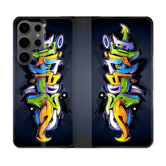 Housse Cuir Portefeuille Pour Samsung Galaxy S25 ULTRA Street Art Graffiti