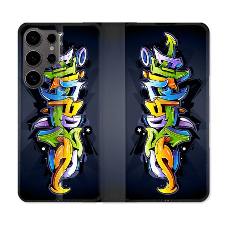 Housse Cuir Portefeuille Pour Samsung Galaxy S25 ULTRA Street Art Graffiti