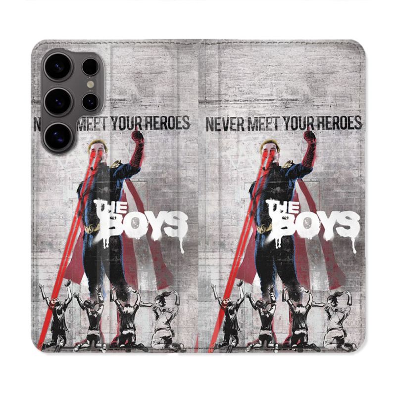 Housse Cuir Portefeuille Pour Samsung Galaxy S25 ULTRA The Boys Affiche