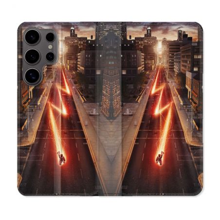 Housse Cuir Portefeuille Pour Samsung Galaxy S25 ULTRA The Flash City