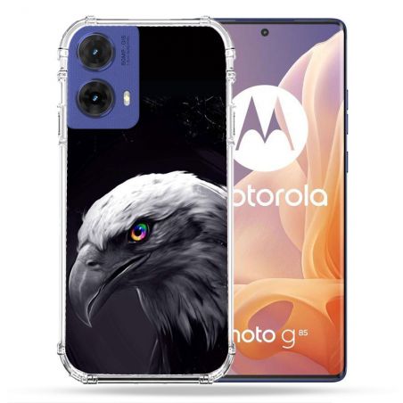 Coque Renforcée Pour Motorola G85 5G Animal Aigle Royal Noir