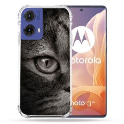 Coque Renforcée Pour Motorola G85 5G Animal Chat Gris