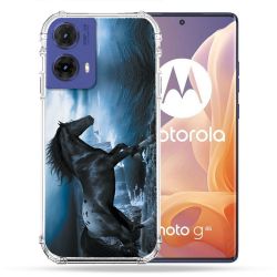 Coque Renforcée Pour Motorola G85 5G Animal Cheval Noir