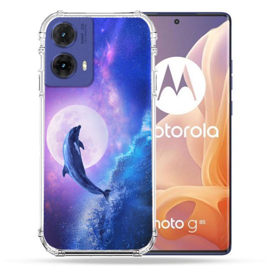 Coque Renforcée Pour Motorola G85 5G Animal Dauphin Vague