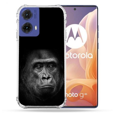 Coque Renforcée Pour Motorola G85 5G Animal Gorille Noir
