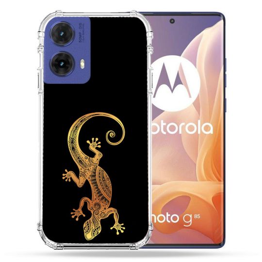 Coque Renforcée Pour Motorola G85 5G Animal Lezard Noir