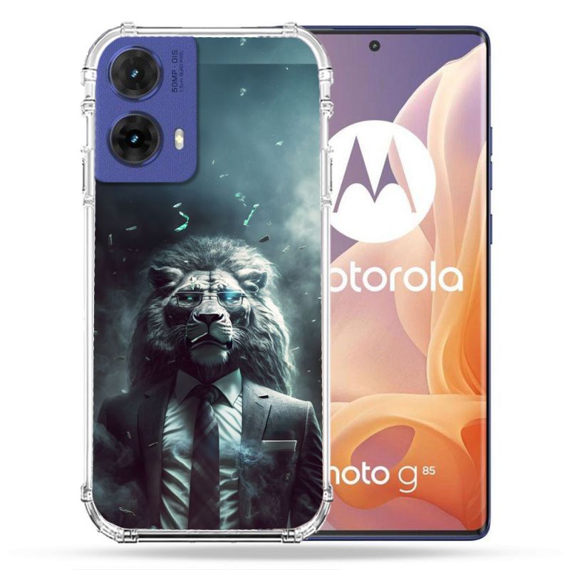 Coque Renforcée Pour Motorola G85 5G Animal Lion Business