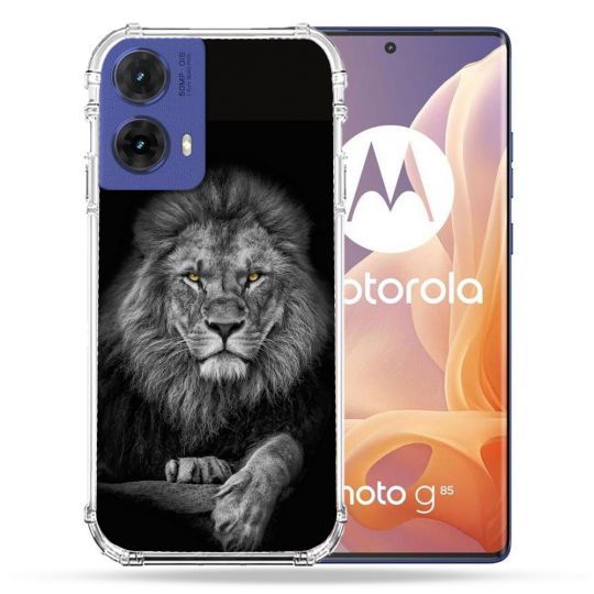 Coque Renforcée Pour Motorola G85 5G Animal Lion Majestueux