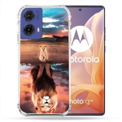 Coque Renforcée Pour Motorola G85 5G Animal Lion Reflet