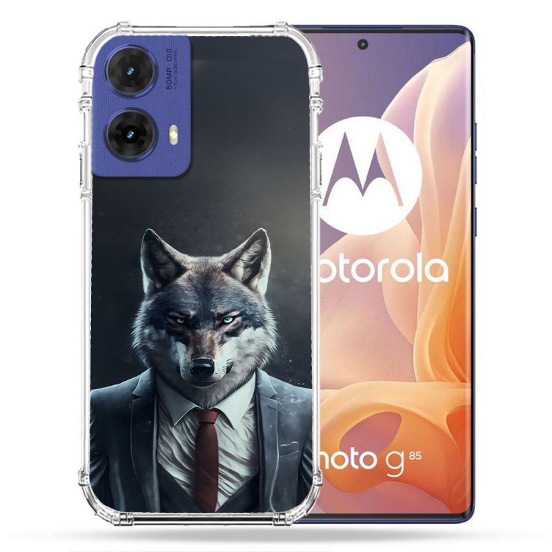 Coque Renforcée Pour Motorola G85 5G Animal Loup Business