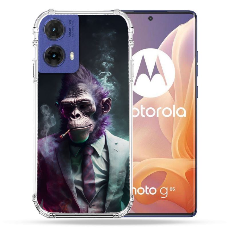 Coque Renforcée Pour Motorola G85 5G Animal Singe Business