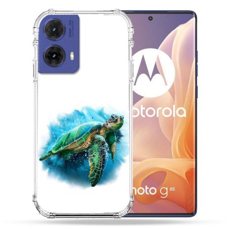 Coque Renforcée Pour Motorola G85 5G Animal Tortue Blanche multicolore