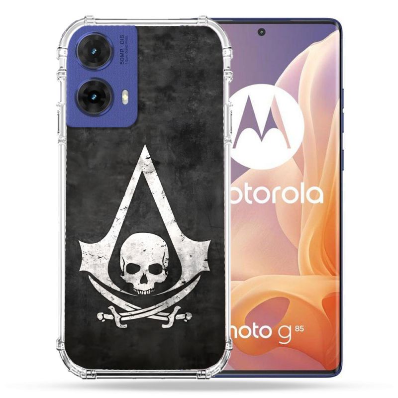 Coque Renforcée Pour Motorola G85 5G Assassin Creed Tete Mort