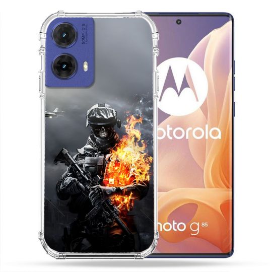 Coque Renforcée Pour Motorola G85 5G Call Of Duty Squelette