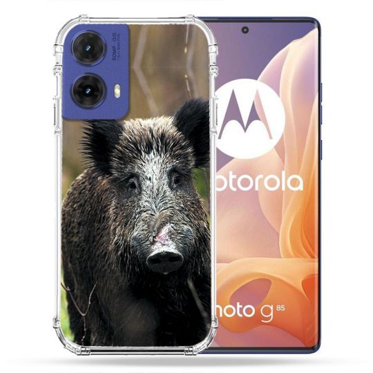 Coque Renforcée Pour Motorola G85 5G Chasse Sanglier bois