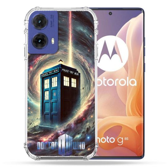 Coque Renforcée Pour Motorola G85 5G Dr Who Tardis Univers