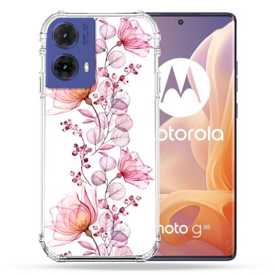 Coque Renforcée Pour Motorola G85 5G Fleur Eclosion