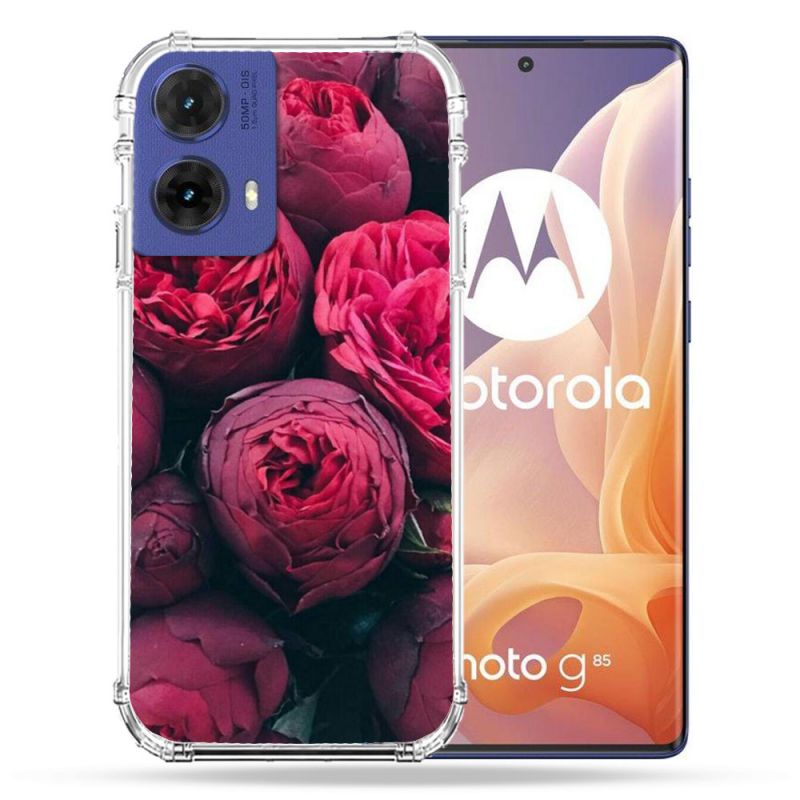 Coque Renforcée Pour Motorola G85 5G Fleur Pivoine