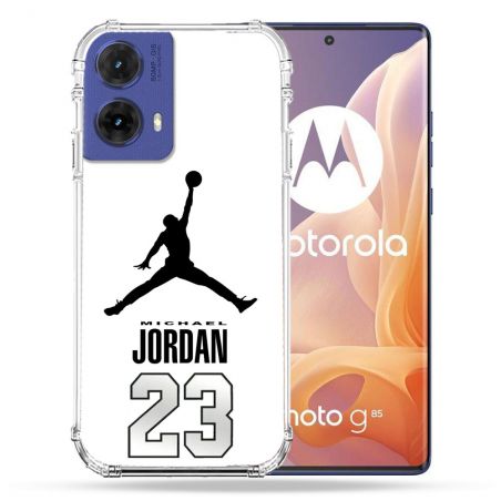 Coque Renforcée Pour Motorola G85 5G Jordan 23 Blanc