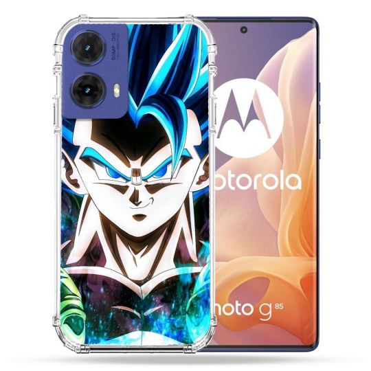 Coque Renforcée Pour Motorola G85 5G Manga Dragon Ball Gogeta Visage