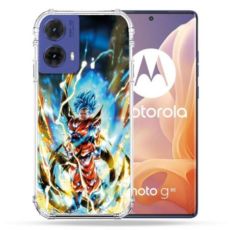 Coque Renforcée Pour Motorola G85 5G Manga Dragon Ball Sangoku Blanc