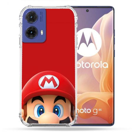 Coque Renforcée Pour Motorola G85 5G Mario Rouge