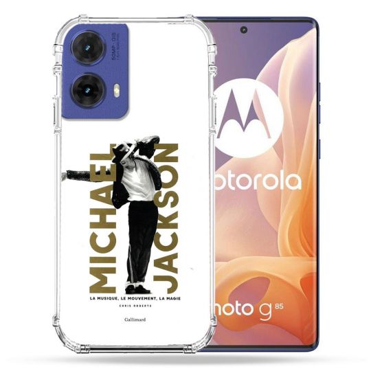 Coque Renforcée Pour Motorola G85 5G Michael Jackson Blanc