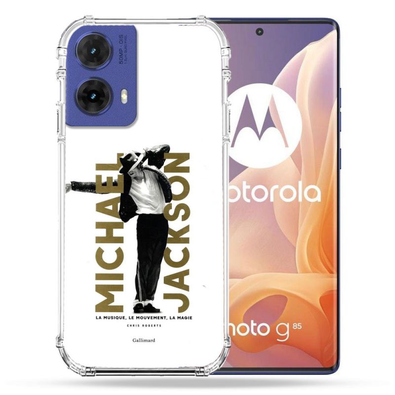 Coque Renforcée Pour Motorola G85 5G Michael Jackson Blanc