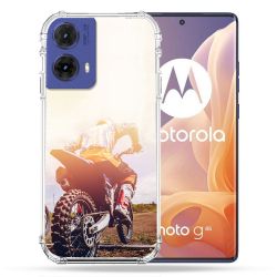 Coque Renforcée Pour Motorola G85 5G Moto Cross Soleil