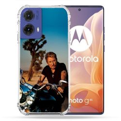 Coque Renforcée Pour Motorola G85 5G Musique Johnny Hallyday Moto