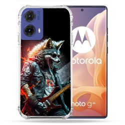 Coque Renforcée Pour Motorola G85 5G Musique Rock Loup