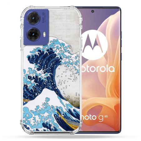 Coque Renforcée Pour Motorola G85 5G Peinture La Grande Vague