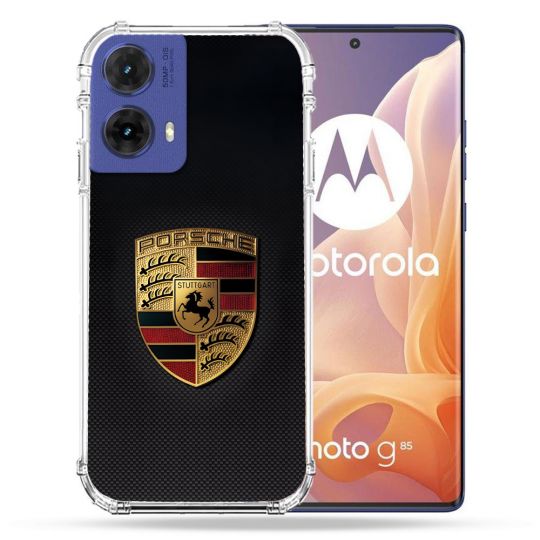 Coque Renforcée Pour Motorola G85 5G Porsche Carbone