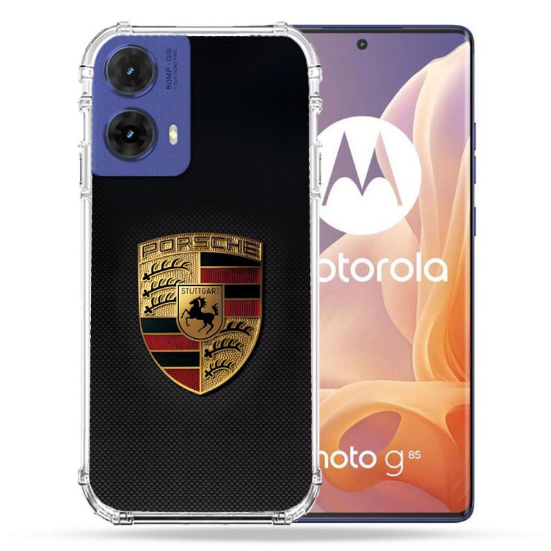 Coque Renforcée Pour Motorola G85 5G Porsche Carbone